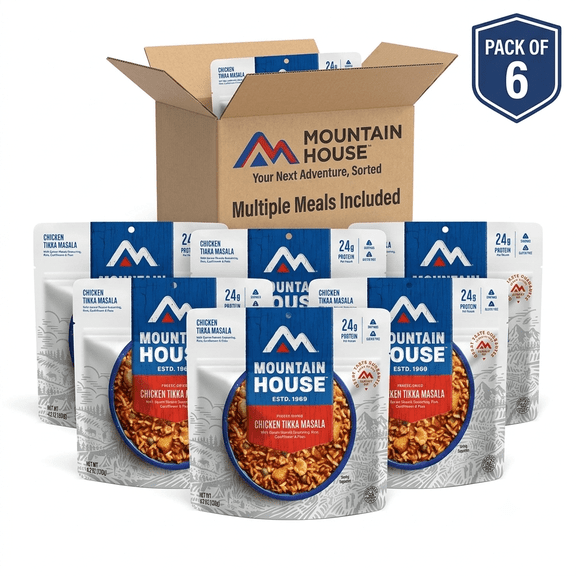 Mountain House Chicken Tikka Masala Packaged Meals, (Pack of 6)