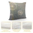 thumbnail image 4 of COMIO  Dandelion Pillows Summer Nature Wild Botanical Dandelion Blossom in Wind Sky Air Green White Throw Pillow Cover Decorative Square Cushion Accent  Home Pillow Case, 4 of 5