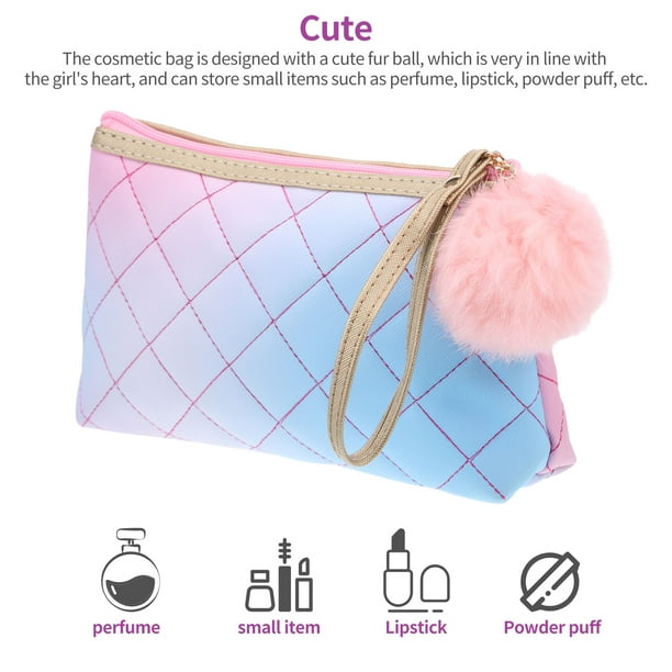 Furry Heart Cosmetic Bag