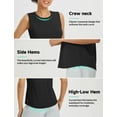 thumbnail image 4 of BALEAF Women's Workout Tank Tops Racerback Open Back Top Sleeveless Running Yoga Shirts Loose Fit Athletic Gym Sports Black L, 4 of 7