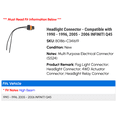 thumbnail image 2 of Headlight Connector - Compatible with 1990 - 1996, 2005 - 2006 INFINITI Q45 1991 1992 1993 1994 1995, 2 of 2