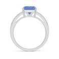 thumbnail image 2 of ANGARA Natural Solitaire Emerald-Cut 2.25 ct Tanzanite Split Shank Ring in 14K White Gold for Women (Size-8mm) | December Birthstone, Anniversary, Jewelry Gift for Women | Natural Tanzanite Ring, 2 of 9