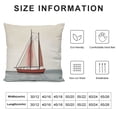 thumbnail image 5 of Nawypu  Nautical Throw Pillow Cushion Cover, Let Your Dreams Sail Words with Boat in Waves Motivation Lifestyle Print, Decorative Square Accent Pillow Case,Cinnamon Pale Blue, 5 of 5
