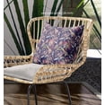 thumbnail image 4 of Amrita Sen Sea Garden Rose Suede Blown and Closed Pillow by Amrita Sen in Light Green Red Indigo, 4 of 4