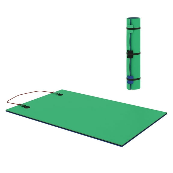 Lily Pad Water Mat 9'x6' - Floating Island for 2 Adults - Lake, Pool, Ocean - Green