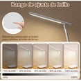 thumbnail image 4 of Lámpara De Escritorio Led Recargable Usb Blanco 4000mah Ángulo Ajustable Giratorias 3 Temperaturas De Color Luz Blanco Frío Blanco, 4 of 4