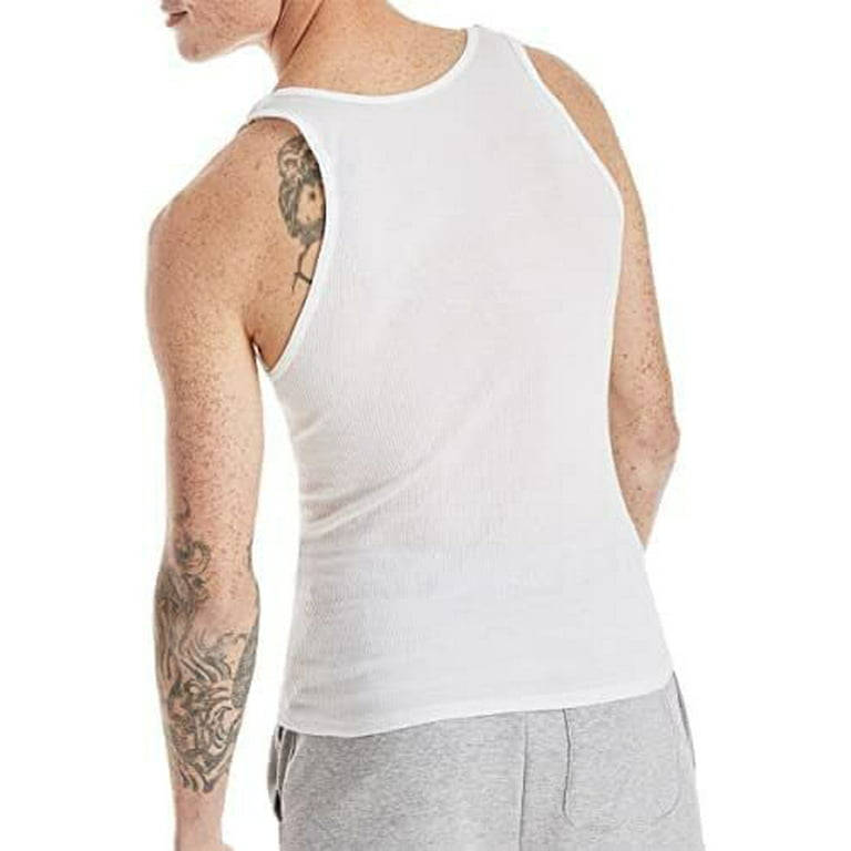 Hanes Men's Tanks A-Shirts 6-Pack Cotton Tagless Soft Breathable