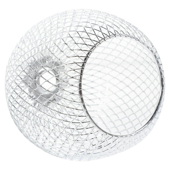 Nicehomfit 1Set Globe Lamp Cover Vintage Metal Silver for Ceiling Lamps and Chandeliers 7.00in