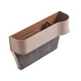 thumbnail image 1 of Organizador para espacio de asiento de coche, caja de almacenamiento con portavasos, organizador entre asientos, accesorios de Interior de coche, orga marrón, 1 of 8