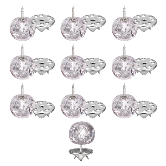 Uxcell 10 Pcs Boutons Transparents Violet Clair Sans Couture Perles 12mm Épingles de Couverture Amovibles Réutilisables pour Chemise Robe Bricolage Décoration de Vêtements