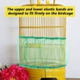 thumbnail image 6 of Yucurem Nylon Mesh Bird Cage Cover Net Easy Cleaning Seed Catcher Guard Bird Essentials (Green), 6 of 9