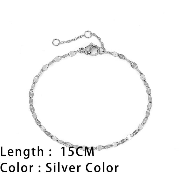 SUNIBI, pulseras clásicas de cadena de serpiente para mujer, pulsera de cadena cubana de acero inoxidable chapada en oro de tendencia, regalos de mujer a la moda, joyería Dengxun unisex