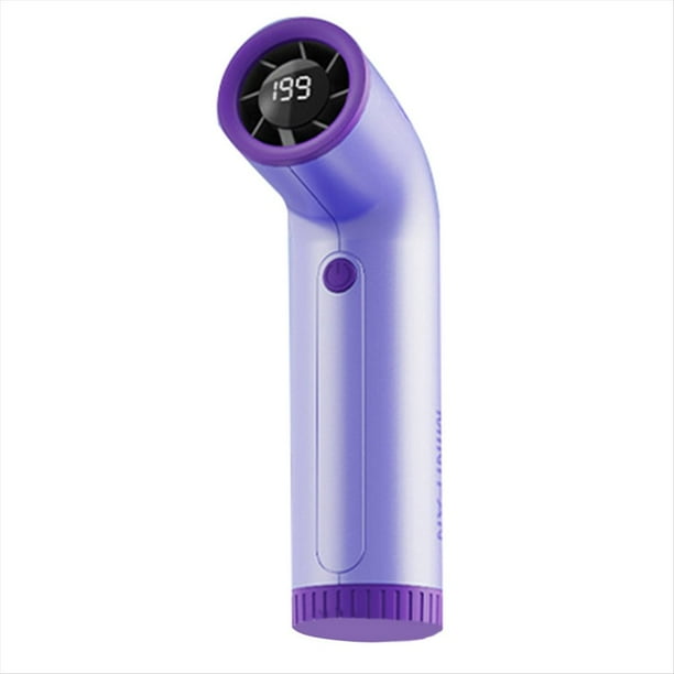 Ventilador Portátil Recargable de 4000 MAh, Potente Viento, 199 Velocidades, Eléctrico, Pantalla Digital, Turbo Ajustable para Deporte A