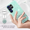 thumbnail image 2 of Compatible with Samsung S23 Ultra Case Clear Glitter Silicone, Phone Case Samsung Galaxy S23 Ultra Case Glitter Sparkle Pink Shockproof Thin Cover (Green), 2 of 14