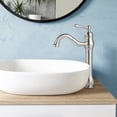 thumbnail image 2 of gotonovo Vessel Sink Bathroom Faucet Brushed Nickel Plated Brass Single Handle Lever One Hole 360 Degree High Body Spout Adjustable Water Hoses Deck Mount Vanity Bathroom Mixer Tap, 2 of 10