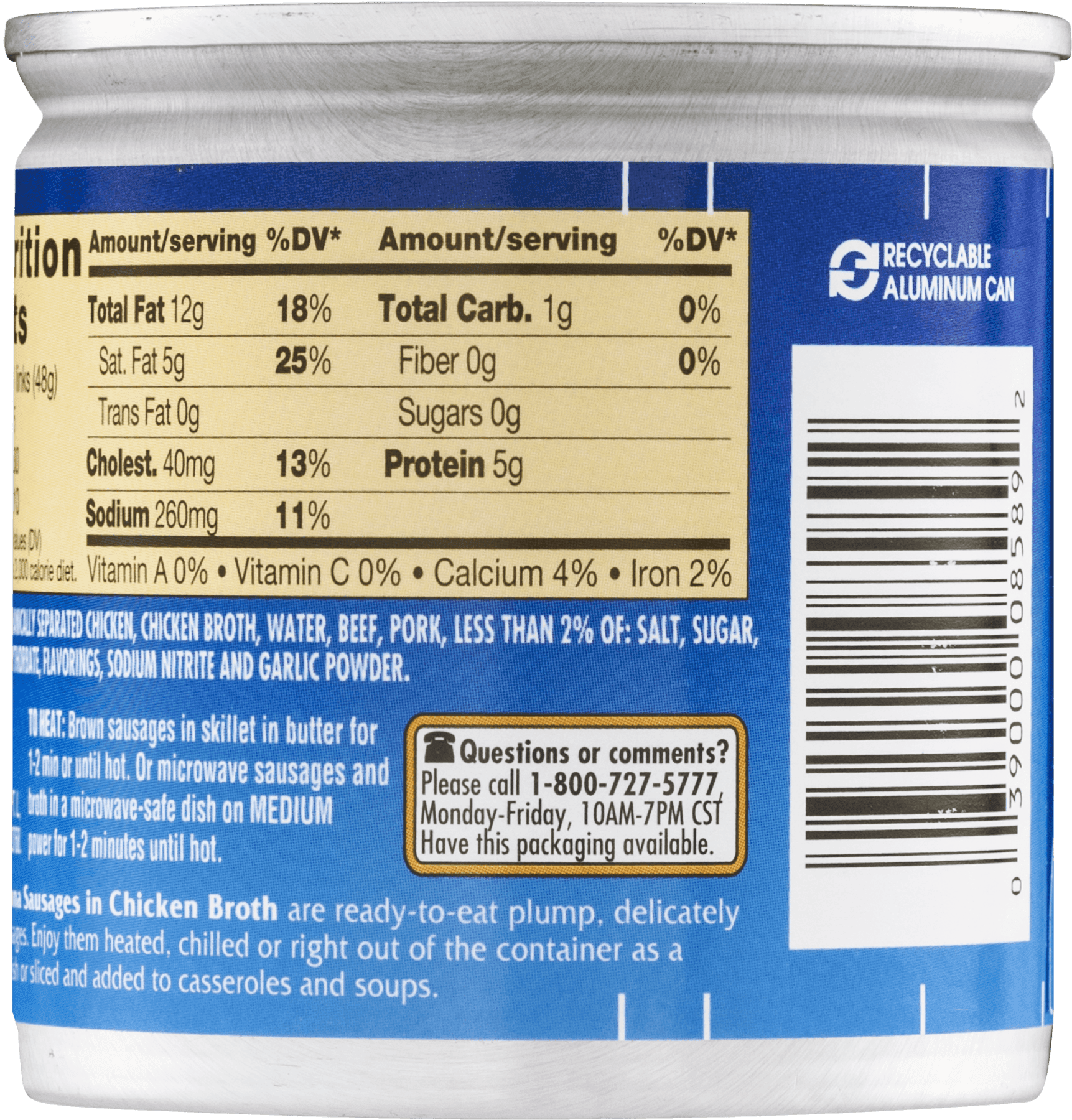 Libbys Vienna Sausage, 5 oz Can