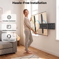 thumbnail image 4 of MountFTV Fixed Low Profile TV Mount for 26-60 inch TVs,up to 115 lbs,Ultra Slim TV Wall Mount Bracket,Max 400 x 400mm, Fit 8",12",16" Wood Stud, 4 of 7