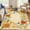 Yellow, variant on GlowSol 4' Round Floral Area Rug Modern Circle Area Rug Indoor Soft Bedroom Rugs for Bedroom Living Room, Green