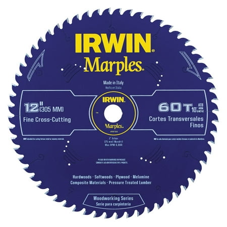 Irwin Marples 12 Dia. x 5/8 in. Carbide Woodworking Circular Saw Blade 60 teeth 1