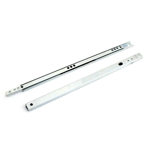 Uxcell 1 Pair 12.2" Length Folding 2 Sections Metal Ball Bearing Drawer Slide