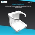 thumbnail image 7 of MARINE CITY Adjustable Arms Folding Cup Drink Holder - White ABS Plastic, Fits 2-5/8 to 3-1/2 Inches - Perfect for Ships, Marines, Watercrafts, and RVs - Pack of 8, 7 of 7