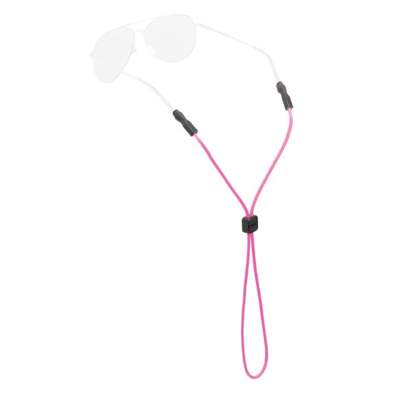 Chums 3 MM Universal Fit Retainer - Patented Tips Works with Most Eyewear - Unisex Sunglasses & Glasses Keeper - Adjustable Fit, Nylon Rope & Made in USA (3 MM, EV Pink)