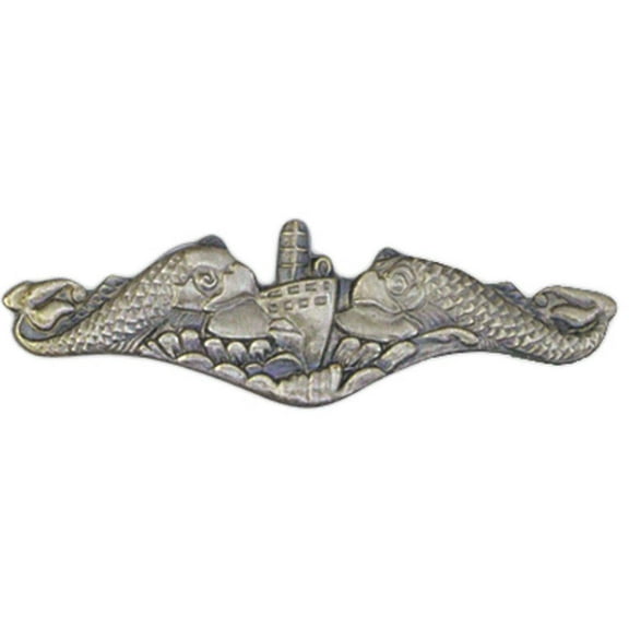 Eagle Emblems P19053 Pin - USN, Submergence Dolphine - Pewter - 1.56 in.