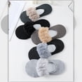 thumbnail image 4 of No Show Socks for Womens Loafer Socks Liner Socks with Plush Fur Decoration Cotton Ultra Low Cut Non Slip Invisible Socks for Flats Boat Shoe Liners with Non Slip Grip, 4 of 5