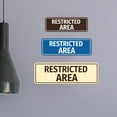 thumbnail image 3 of Standard Restricted Area Sign (Blue) - Small, 3 of 5