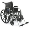 Medline Extra Wide 20" Wheelchair, Elevating Legs, Desk Length Arms