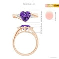 thumbnail image 5 of ANGARA Natural 1.5 Ct. Amethyst with Diamond Classic Ring in 14K Rose Gold for Women (Ring Size: 3.5), 5 of 10
