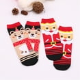 thumbnail image 2 of MZXELPRJD No Show Socks Womens Winter Cute Plush Ear Christmas Print Socks Super Soft Warm Socks, Ankle Compression Socks for Women Beige, 2 of 3