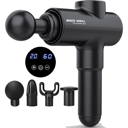 Massage Gun Deep Tissue - Back Muscle Massager w/High Torque Motor for Back Pain, Shoulder, Neck, Body, All Muscles Recover & Massage