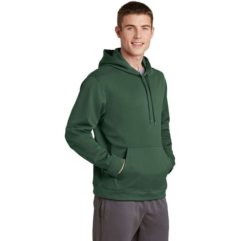 Sport-Tek Mens 100 Percent Polyester Fleece Hooded Pullover Sport-Tek Mens 100 Percent Polyester Fleece Hooded Pullover