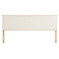 thumbnail image 3 of Sparta Weave Vegan Leather King Headboard in Natural Beige, 3 of 8