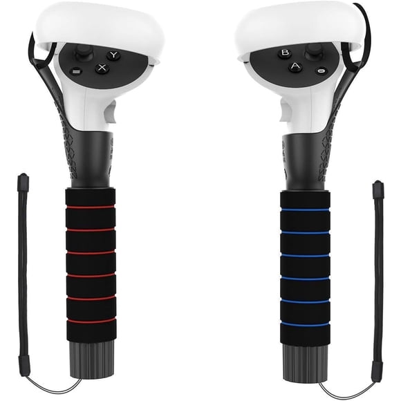 VR Controller Extender for Oculus Quest 2 - Gorilla Tag Beat Saber Accessories for Meta Quest2 Grips Anti-Sweat Sponge Increase Comfort Attachment Longer Arms for Small Hands Swinging