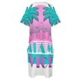thumbnail image 4 of Vestido de fiesta retro de los 80 de Miami Vice para mujer, elegante y hermoso vestido de verano., 4 of 6