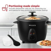 Holstein Housewares 16-Cup (Cooked) 8-Cup (Uncooked) Electric Rice Cooker, Black - Nonstick Interior