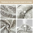 thumbnail image 4 of Nanshing Dilma 9 Piece Traditional Scroll Comforter Set, Smoke Grey, California King, 4 of 14