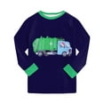 thumbnail image 5 of UAYOTSE Little Boys Pajamas Fire Truck Kids Train 2 Piece Pjs Dinosaur Sleepwear Toddler Boy Tractor Clothes Sets(5-6 Years,Z67-Blue), 5 of 7
