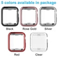 thumbnail image 3 of Tekcoo Case for iWatch Series 7 SE 6 5 4 3 2 1 38 40 41 42 44 45MM, [5-Pack] Built-in TPU Screen Protector - Full Body Protective Ultra Thin Bumper Flexible Lightweight Cover, 3 of 8