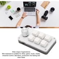 thumbnail image 4 of ZOUSSIQI Programmable Keyboard, 6 Key One Handed Mechanical Keyboard with Knob,Poortable Multifunctional Mechanical Gaming Keypad for Gaming Office (White) CA919-19258, 4 of 9