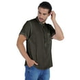 thumbnail image 3 of Atasi Short Kurta Mandarin Collar Tee Solid Short Sleeve Henley Shirt With Pocket, 3 of 7