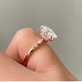 thumbnail image 3 of solitaire jewels3.75CT Oval Moissanite Hidden Halo Engagement Ring For Women, 14K Rose Gold, 3 of 5