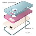 thumbnail image 3 of Defender Case Compatible with iPhone 7 / 8 / SE 2020 / SE 2022 Case, Hybrid Heavy Duty Military Grade Full-Body Drop Shockproof Dustproof 3-Layers Rugged Protective Phone Cover, Skyblue+Pink, 3 of 7