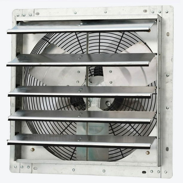 iLiving 18 Inch Variable Speed Wall Mounted Steel Shutter Exhaust Fan