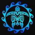 thumbnail image 3 of CafePress - Blue Tribal Turtle Sun Sweatshirt - Classic Crew Neck Sweatshirt, 3 of 4