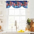 thumbnail image 3 of Independence Day Tie Up Valance Curtains for Windows, Kitchen Curtains Window Treatments, Hot Air Balloon Patriotic Star Short Window Shades Valances for Bedroom Bathroom Cafe 42"x18", 3 of 8