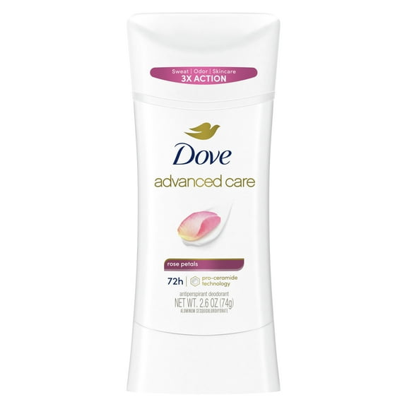 Dove Advanced Care Antiperspirant Deodorant Stick for Women Rose Petals, 2.6 oz