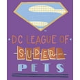 thumbnail image 2 of Girl's DC League of Super-Pets Superman Dot Logo Cutouts  Graphic Tee Purple Berry Small, 2 of 4